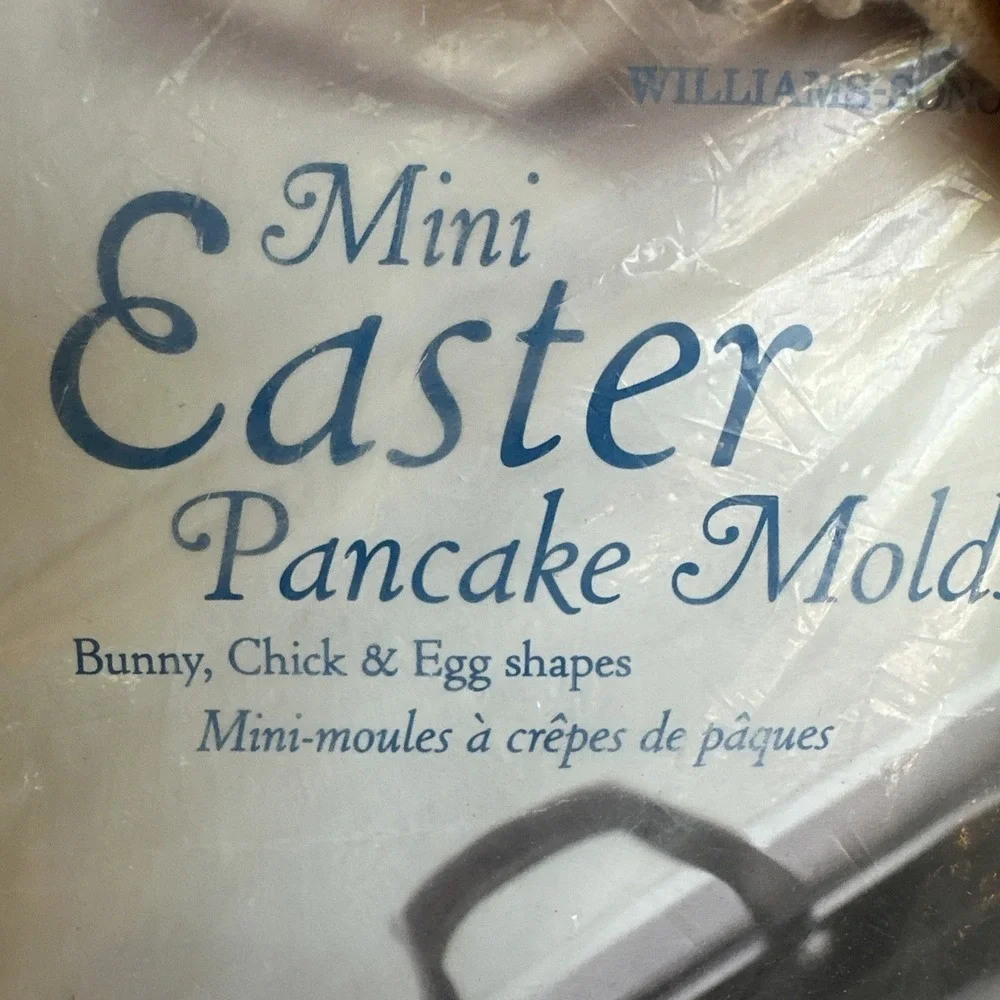 Williams-Sonoma Easter Mini Pancake Molds Bunny Chick‎ Easter Egg SEALED Pouch